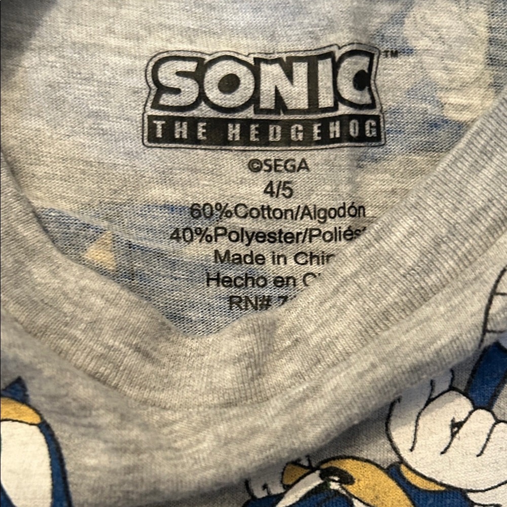Sonic the Hedgehog Kids Tee - Blue and Gray - Picture 3 of 3